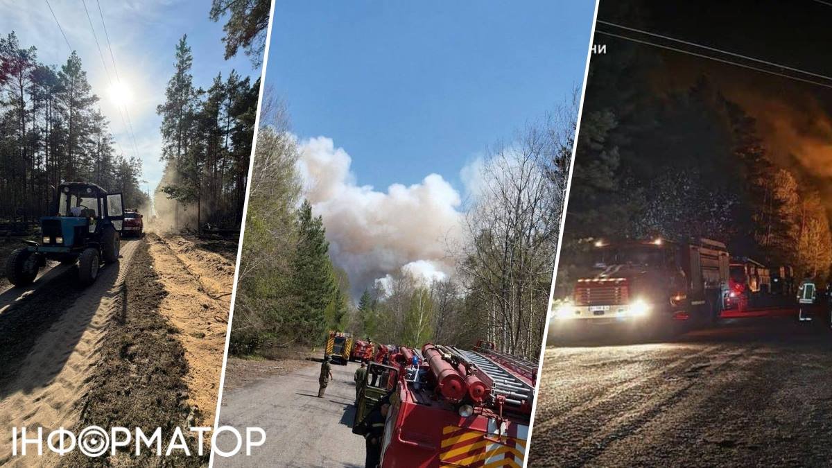 Фото до матеріалу: Пожежа біля Чорнобиля загашена: техніка ДСНС проходить дезактивацію