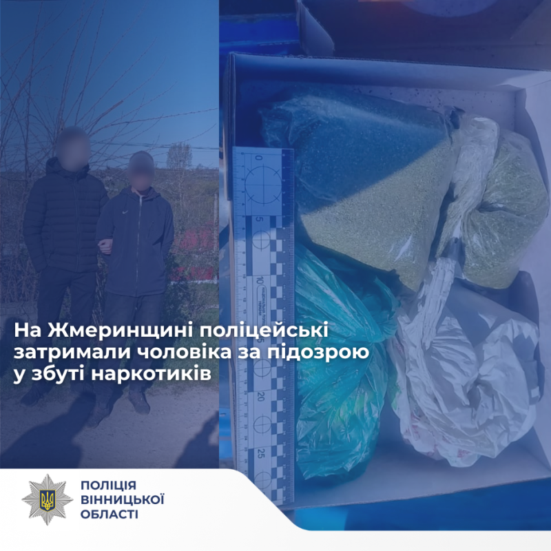 Фото до матеріалу: На Жмеринщині затримали зловмисника, який збував близько півкілограма канабісу