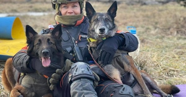 Фото до матеріалу: Кінологиня Лариса Борисенко повернулася до пошуків тіл військових після поранення