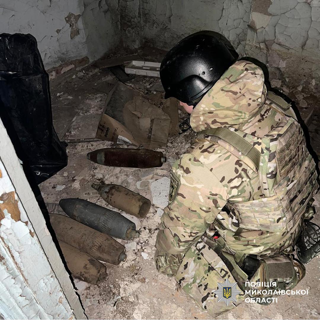 Фото до матеріалу: Поліція знищила схованку з мінами та авіаракетою в Баштанському районі