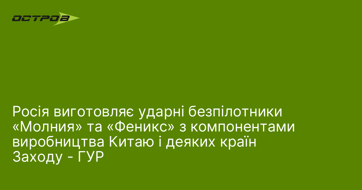 Фото до матеріалу: ГУР: Росія збирає дрони «Молния» та «Феникс» з західних та китайських деталей