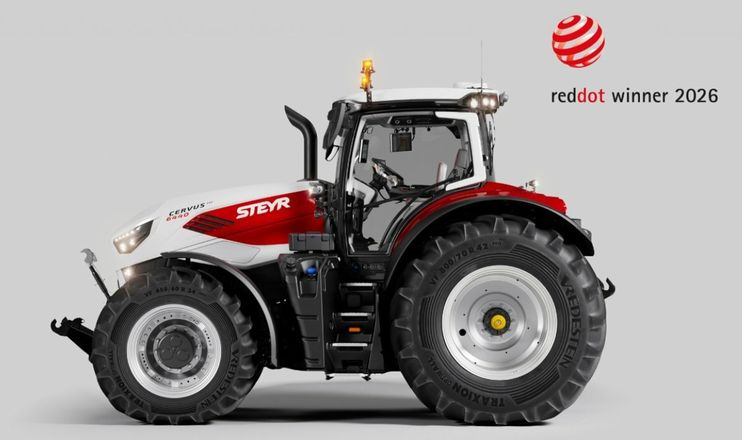 Фото до матеріалу: Українське сільське господарство: трактори STEYR Cervus CVT отримали міжнародну нагороду Red Dot