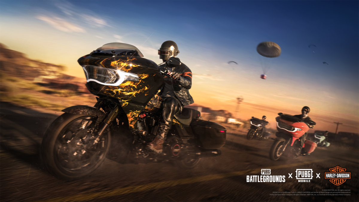 Фото до матеріалу: PUBG та PUBG MOBILE отримують легендарний мотоцикл Harley-Davidson