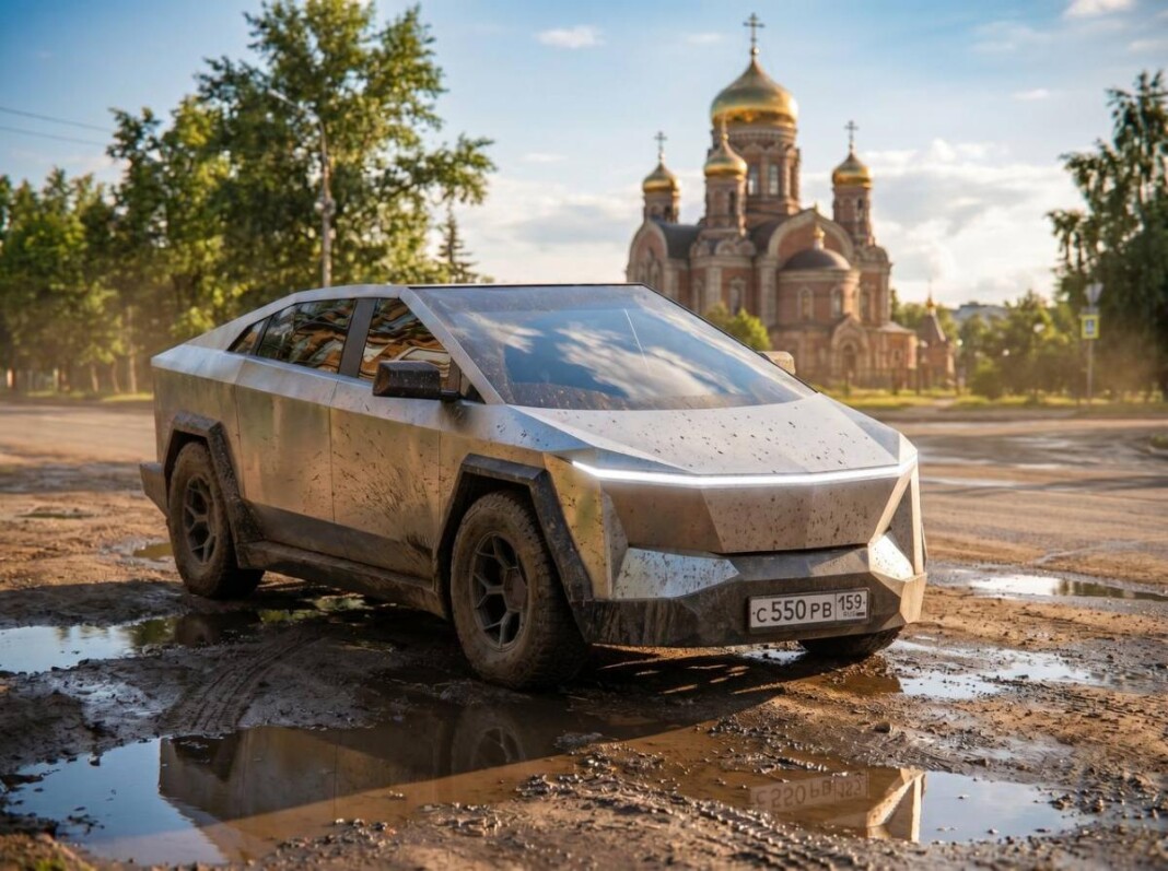 Фото до матеріалу: Російський «Руссо-Балтъ» презентував копію Tesla Cybertruck: характеристики та ціна