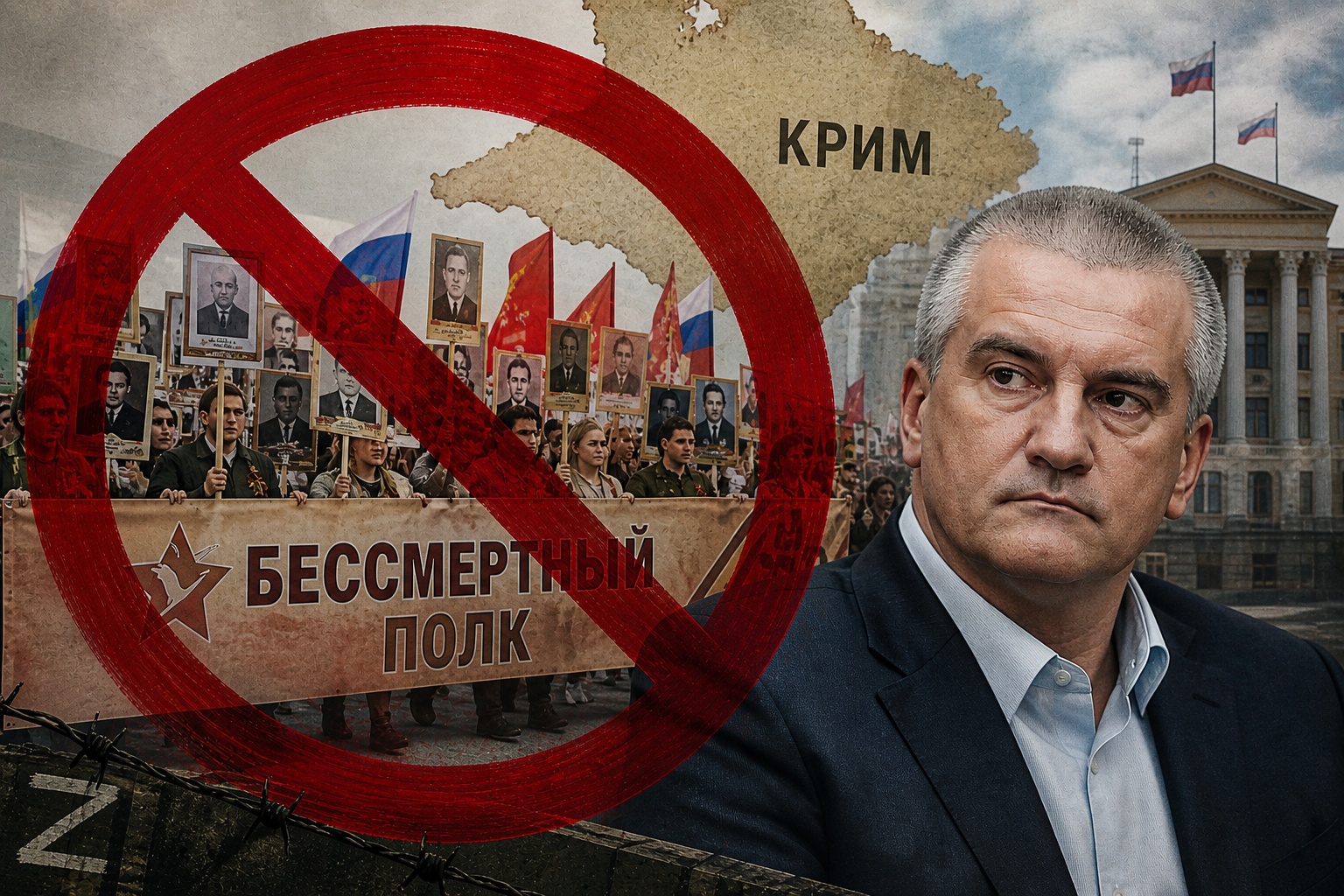 Фото до матеріалу: Окупаційна влада Криму загрожує обмеженням параду 9 травня через безпеку