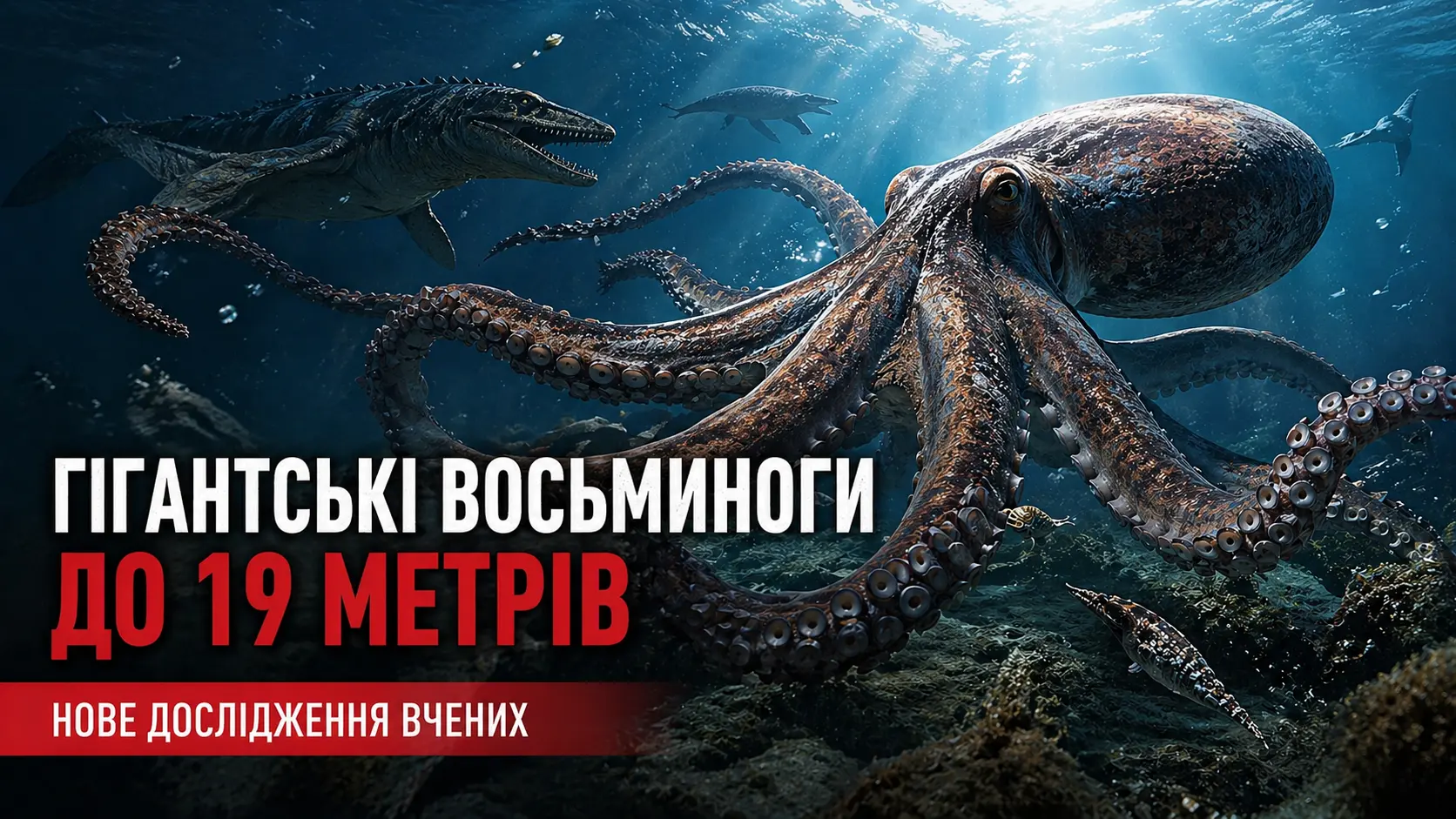 Фото до матеріалу: Вчені знайшли сліди гігантських восьминогів розміром із китів