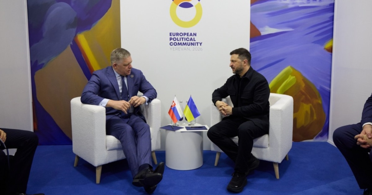 Фото до матеріалу: Через кілька днів після телефонних переговорів Зеленський зустрівся з Фіцо у Єревані
