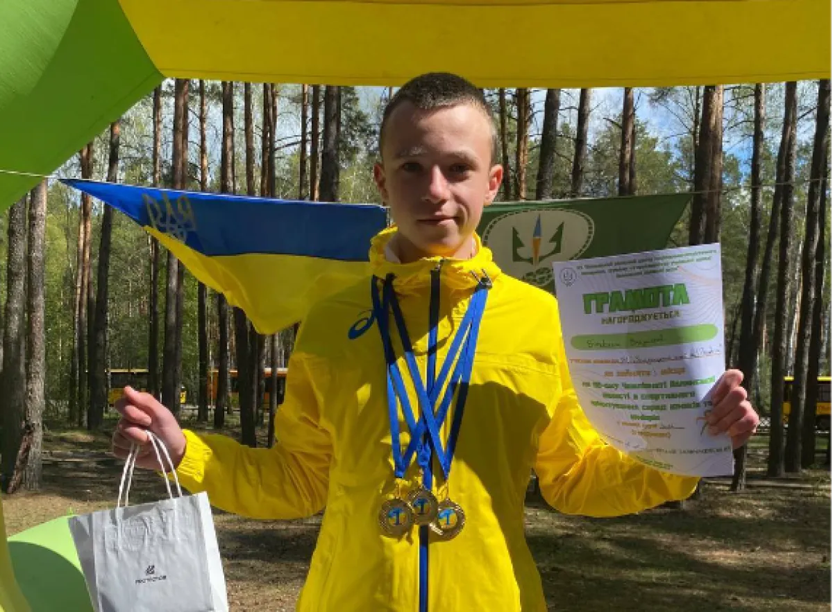 Фото до матеріалу: Владислав Вітовщик з Залізниці став триразовим чемпіоном області зі спортивного орієнтування