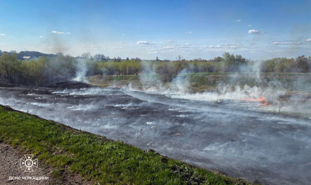 Фото до матеріалу: В Черкаській області вогнем постраждало понад 7 гектарів землі