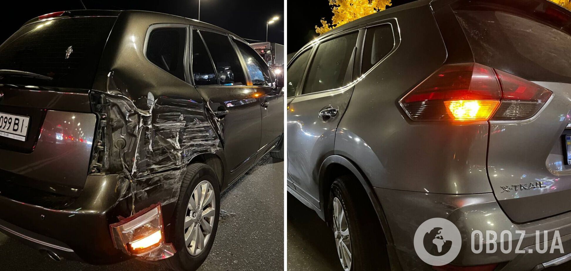 Фото до матеріалу: На Дніпровській набережній у Києві п'яний водій на великій швидкості врізався в дві автівки