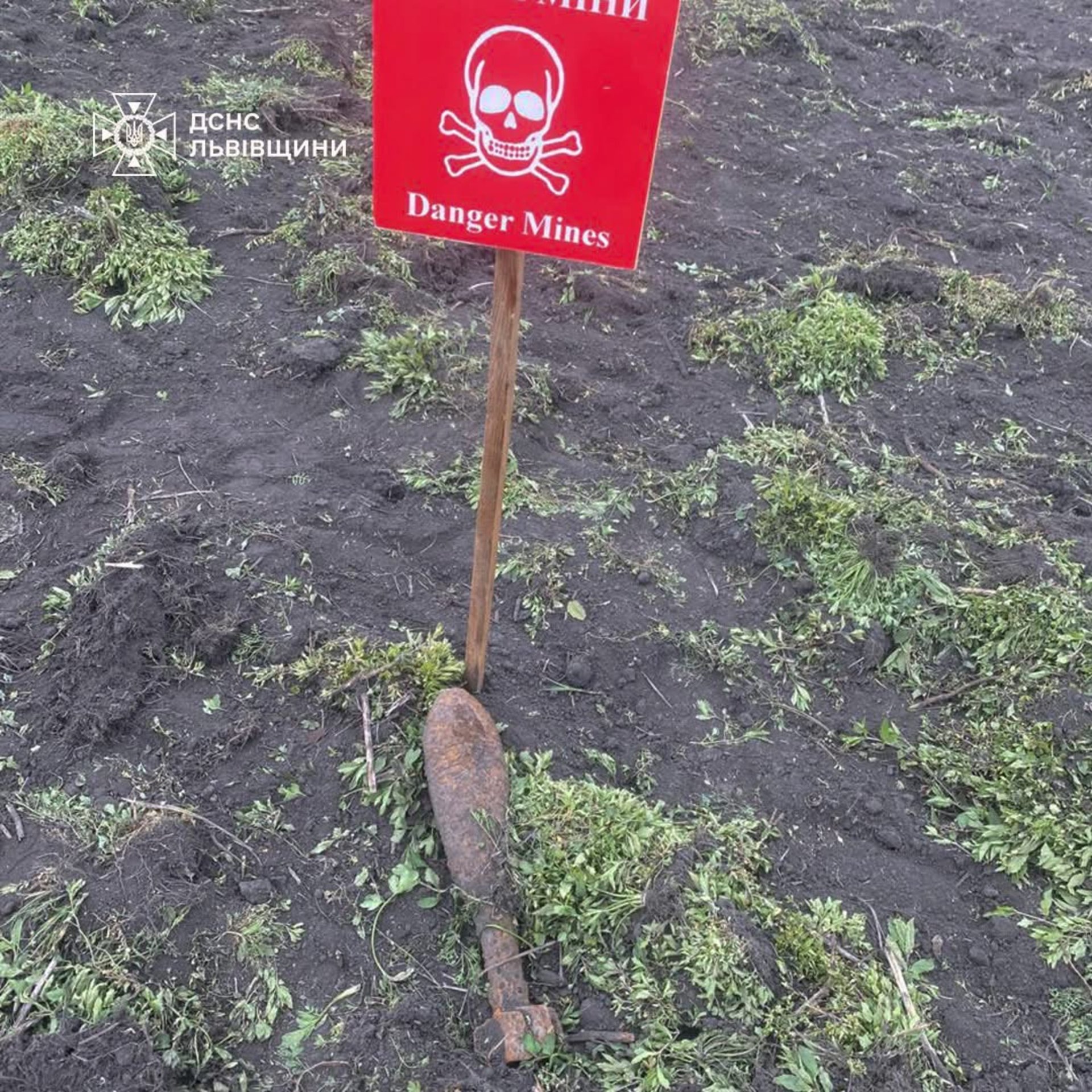 Фото до матеріалу: На Львівщині під час землеробських робіт виявили снаряд та міну часів Другої світової війни