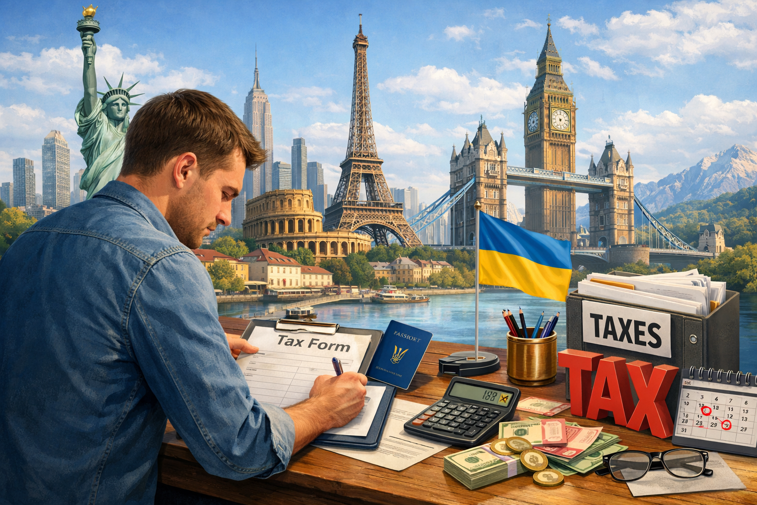 Фото до матеріалу: Українці за кордоном повинні платити податки: як подати декларацію та які винятки