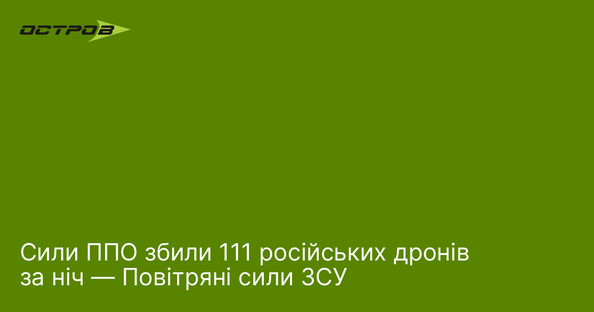 Фото до матеріалу: Сили ППО збили 111 російських дронів за ніч