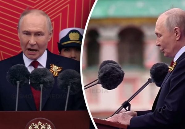 Фото до матеріалу: Найкоротший парад у Москві: Путін закликав до «перемоги» без військової техніки