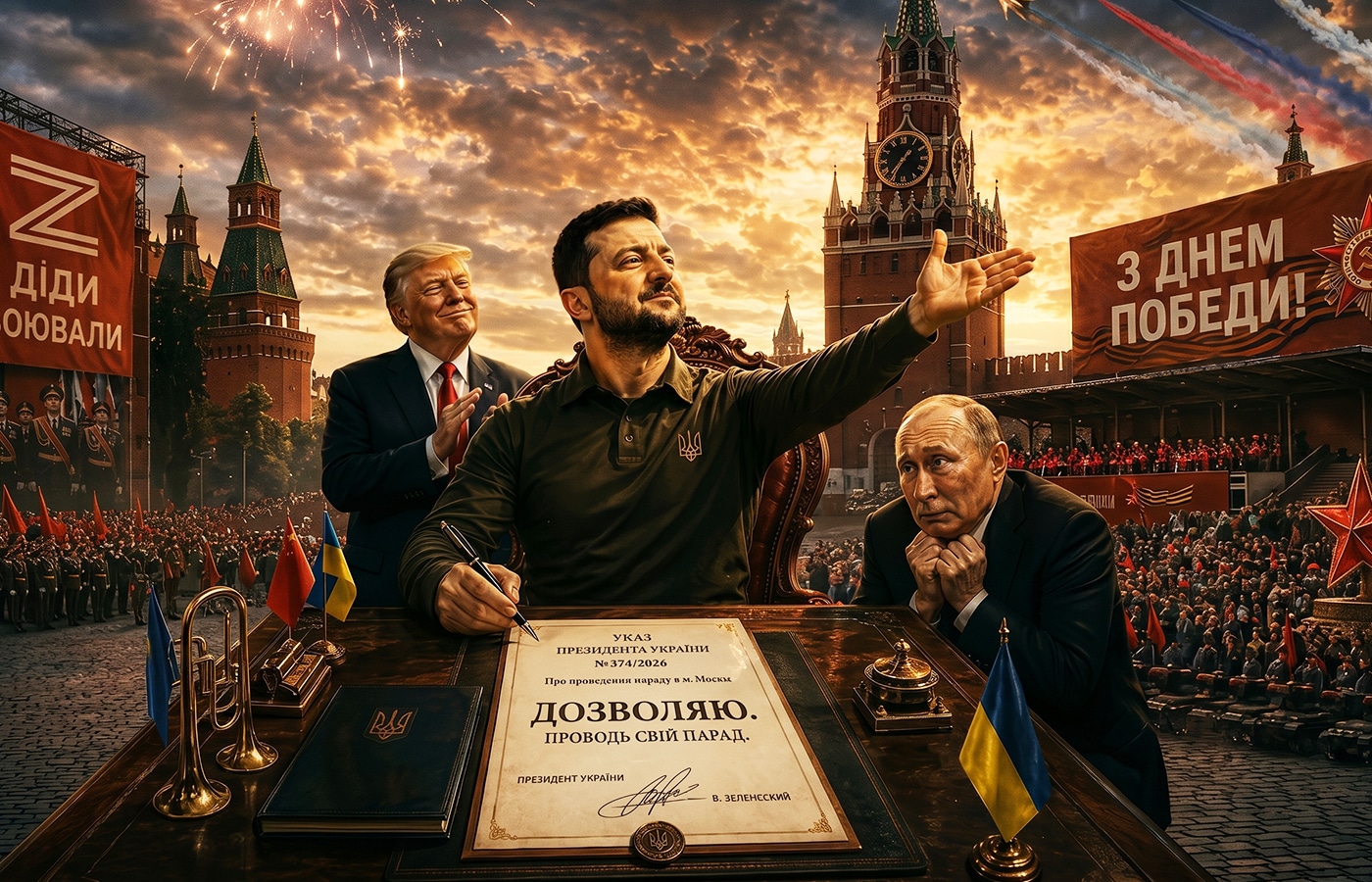 Фото до матеріалу: Указ Зеленського: парад у москві – дозволено