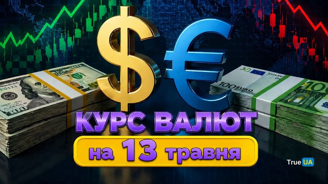 Фото до матеріалу: Курс долара та євро на 13 травня: НБУ підвищує гривню, євро падає