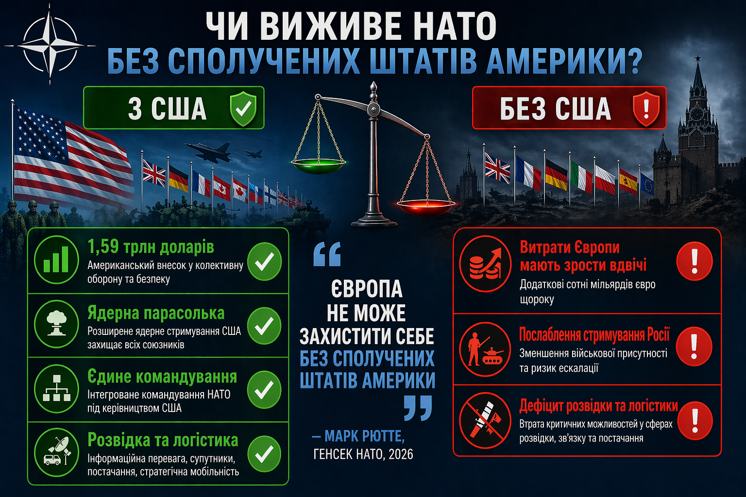 Фото до матеріалу: НАТО без США: хто фінансує Альянс і скільки
