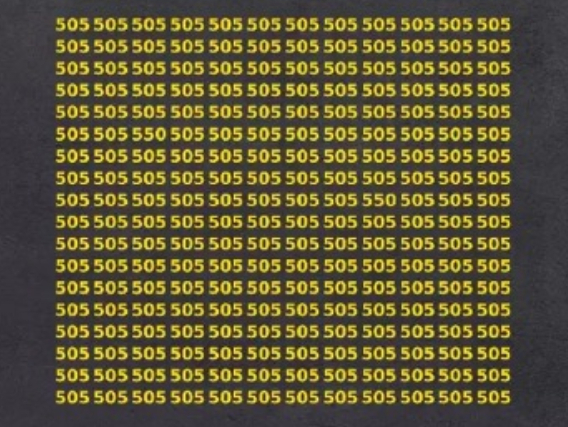 Фото до матеріалу: Тест на уважність: чи зможете ви знайти два числа 550 серед сотень 505 за 11 секунд?