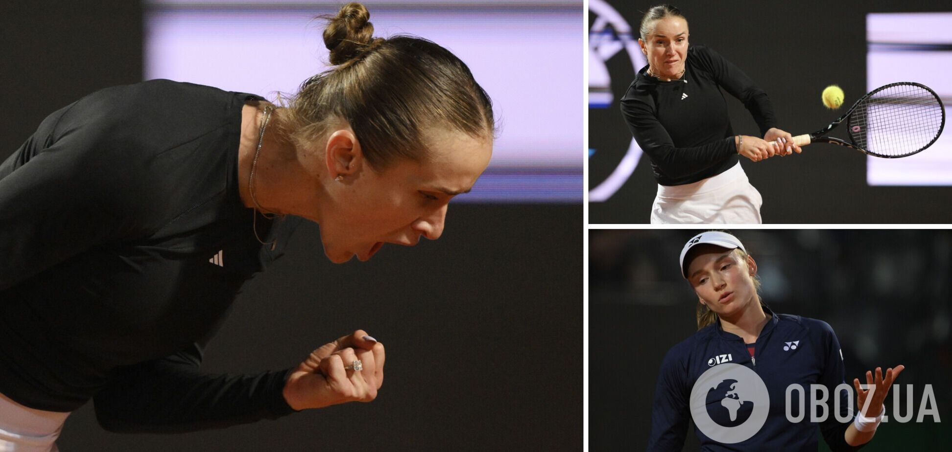 Фото до матеріалу: Світоліна перевернула матч і вийшла в півфінал супертурніру в Римі