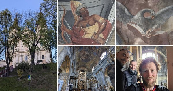 Фото до матеріалу: У Львові відреставрують стінопис храму Св. Архистратига Михаїла XVII століття
