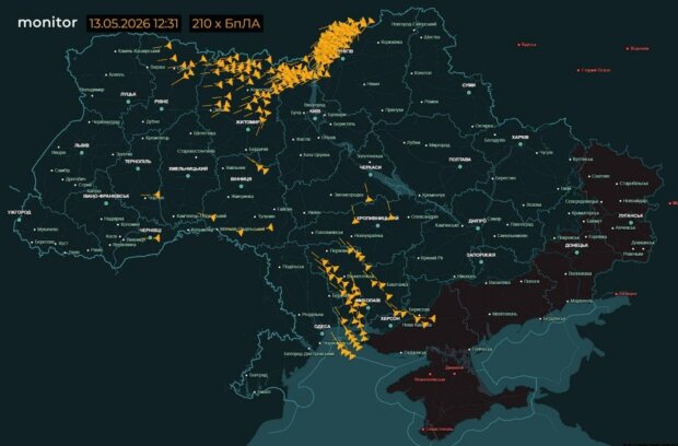 Фото до матеріалу: ГУР попереджає: Росія розпочала комбінований повітряний удар дронами, загроза ракет