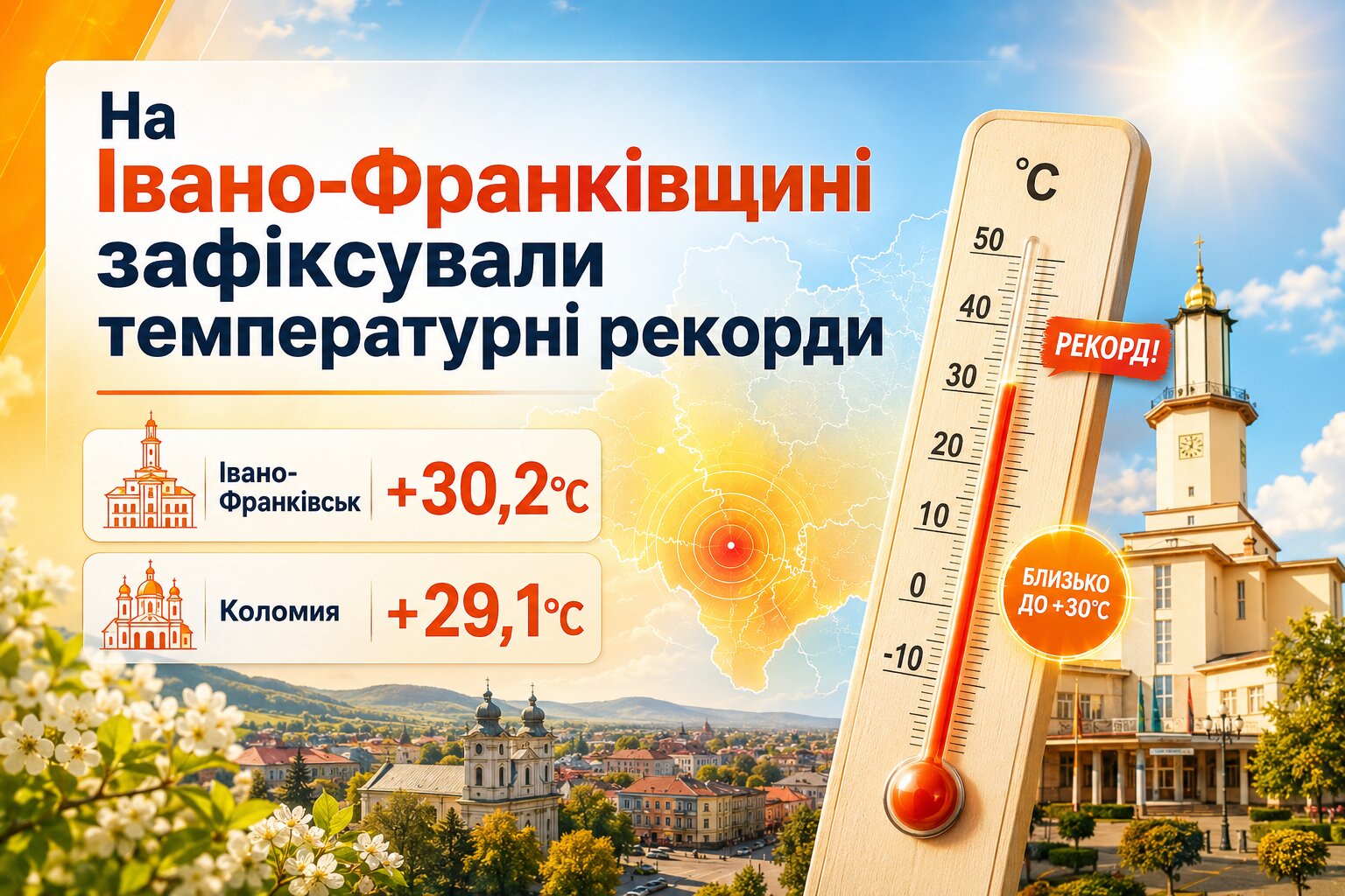 Фото до матеріалу: На Івано-Франківщині 5 травня зафіксували температурні рекорди