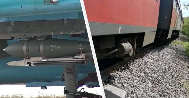 Фото до матеріалу: Російський літак скинув авіабомбу на залізницю під Бєлгородом