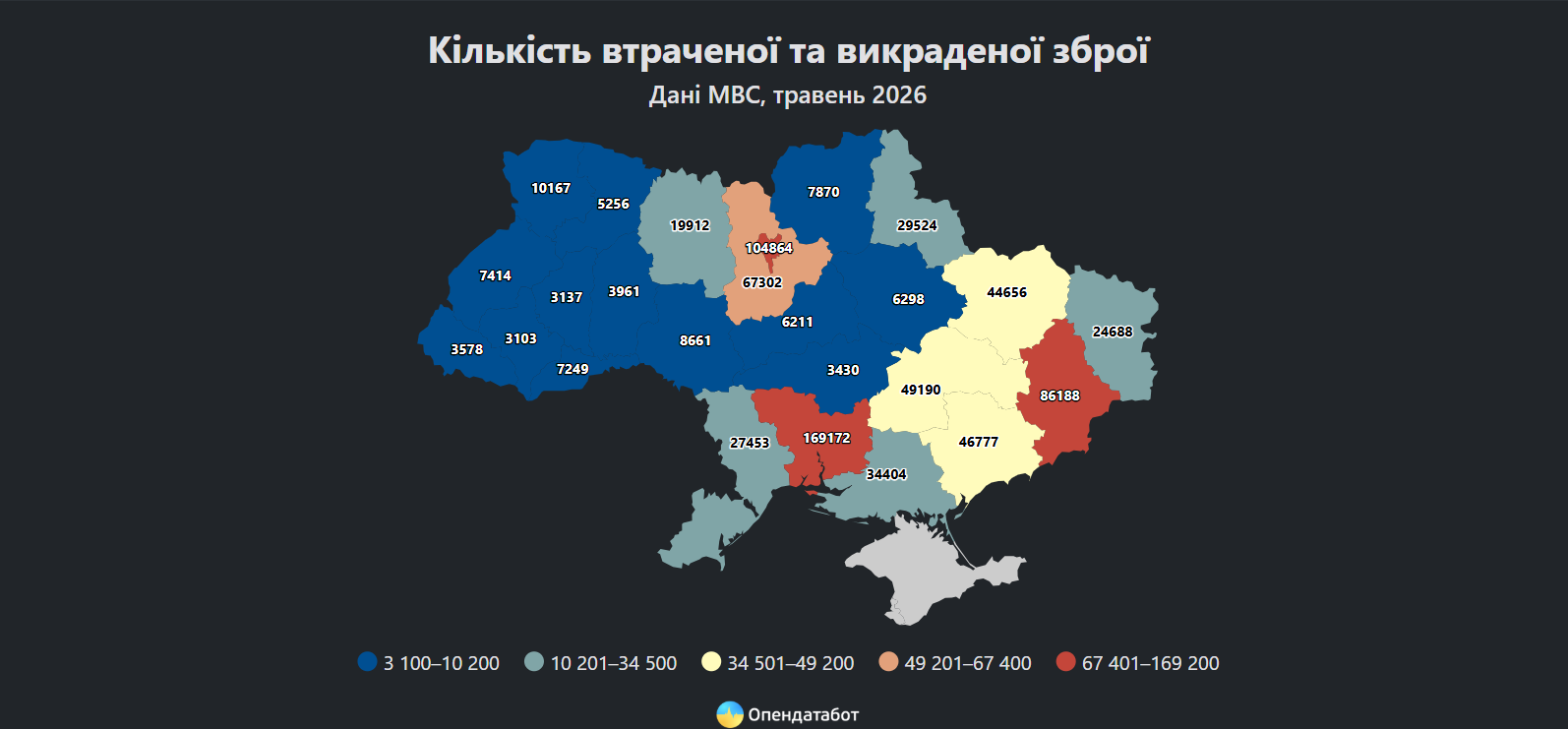 Фото до матеріалу: На Черкащині зафіксували понад 6 200 одиниць втраченої чи викраденої зброї