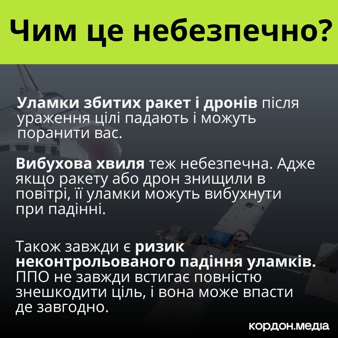 Фото до матеріалу: Чому перебування на балконі під час роботи ППО загрожує життю