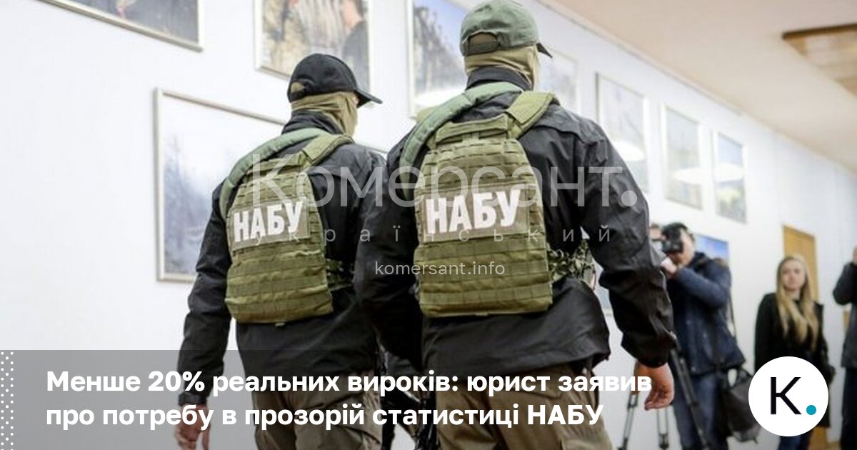Фото до матеріалу: Менше 20% реальних вироків: юрист вимагає прозорості НАБУ