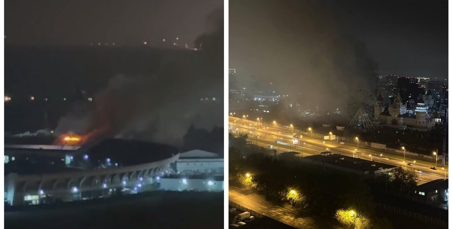 Фото до матеріалу: У Москві спалахнула будівля Ізмайлівського Кремля: відео