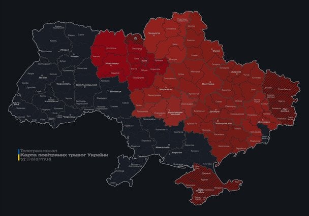 Фото до матеріалу: Повітряна тривога в Україні 7 травня 2026: загроза балістики та атаки БПЛА