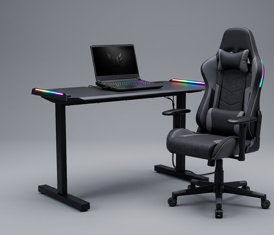 Фото до матеріалу: Cougar Deimus 120: огляд ігрового столу з RGB-підсвічуванням та ергономічним дизайном