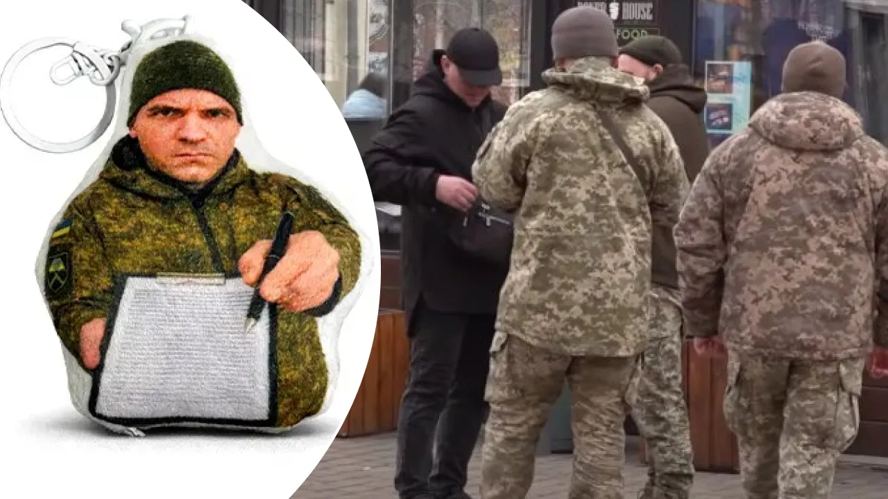 Фото до матеріалу: Брелок-ТЦКшник із звуком: киянам пропонують новий іронічний сувенір