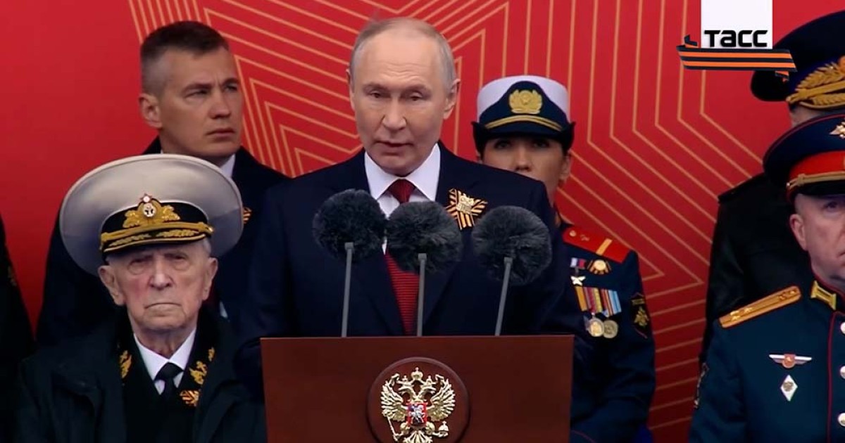 Фото до матеріалу: Путін на параді у Москві згадав війну проти України та «подвиги переможців»