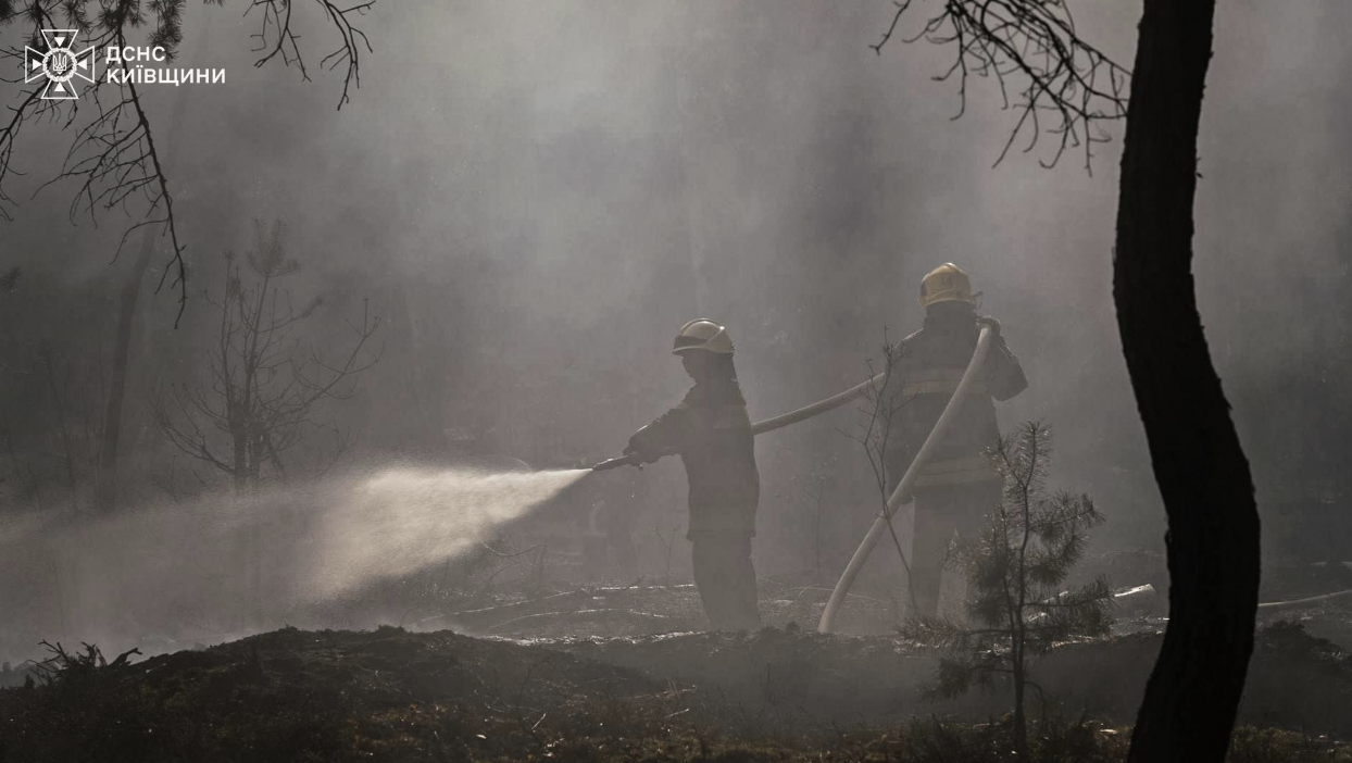 Фото до матеріалу: Пожежа в зоні відчуження: радіаційний фон стабільний, ліквідація триває