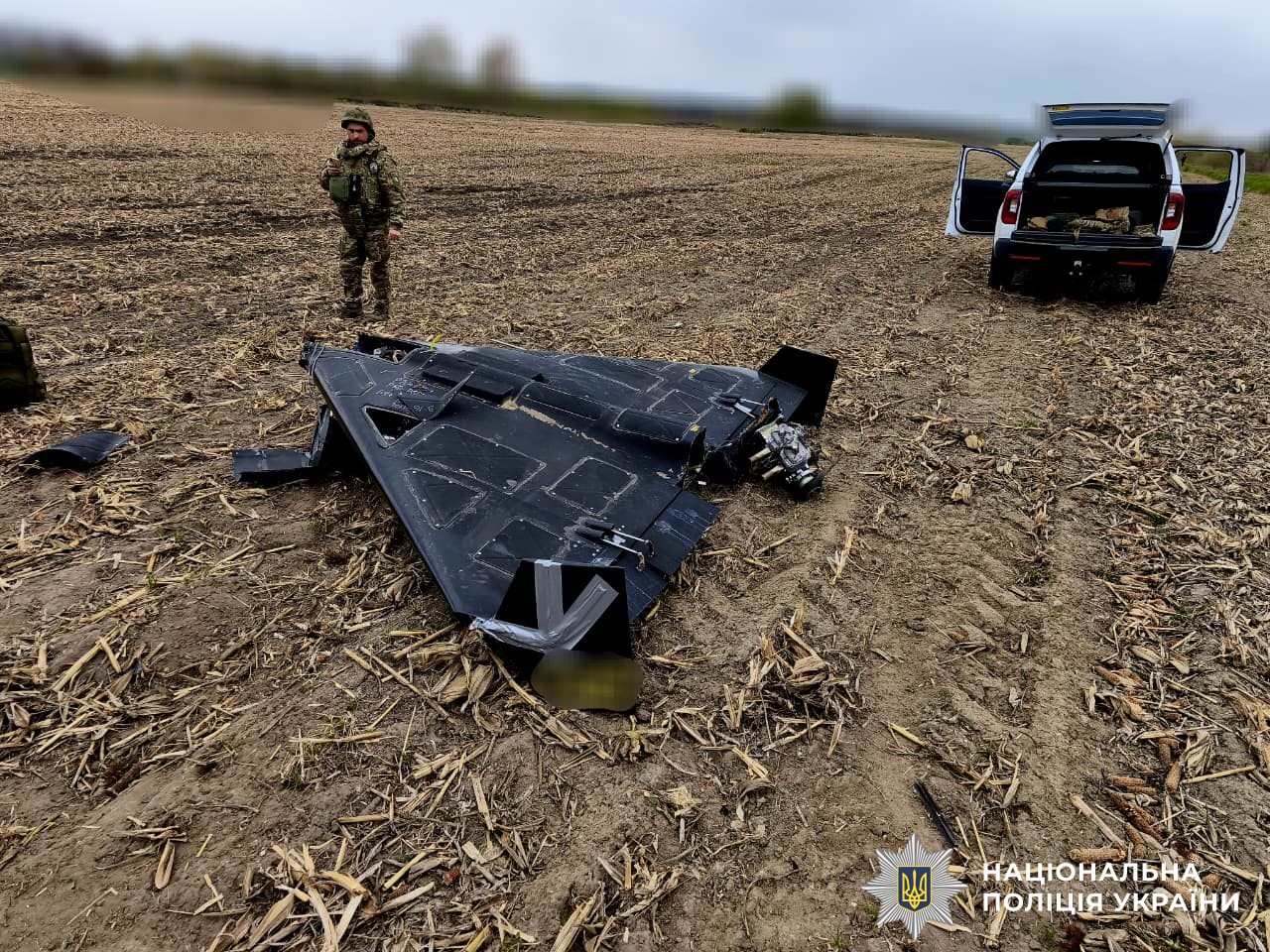 Фото до матеріалу: На Вінниччині знешкодили уламки чотирьох безпілотників «Герань-2»