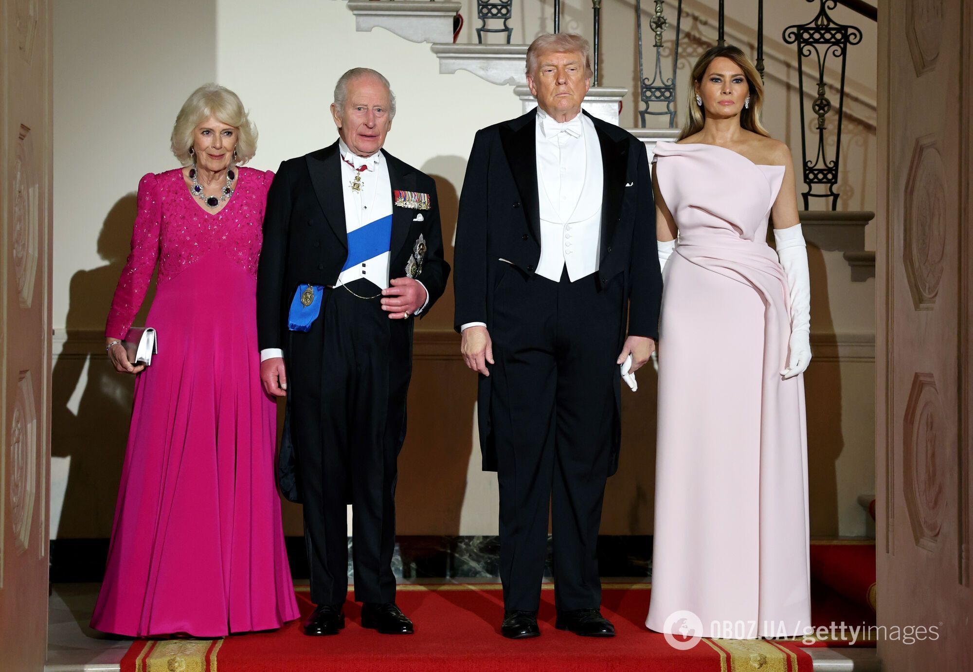Фото до матеріалу: Меланія Трамп у вбранні за $80 тисяч порушила модний протокол на прийомі з королем і королевою. Фото