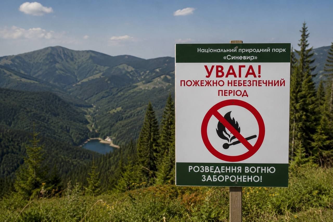 Фото до матеріалу: Парк «Синевир» змінив правила відвідування через пожежну небезпеку