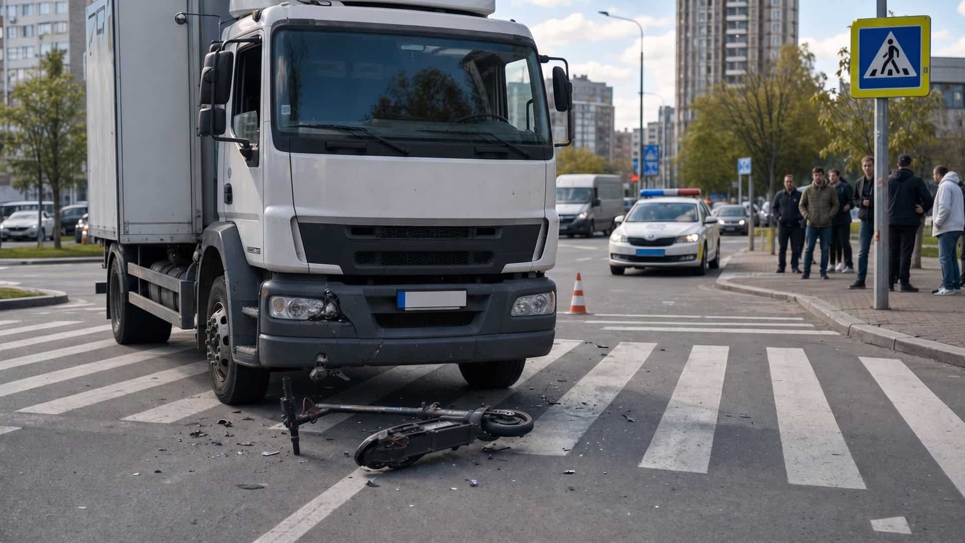 Фото до матеріалу: В Ірпені вантажівка збила 7-річну дівчинку на пішохідному переході