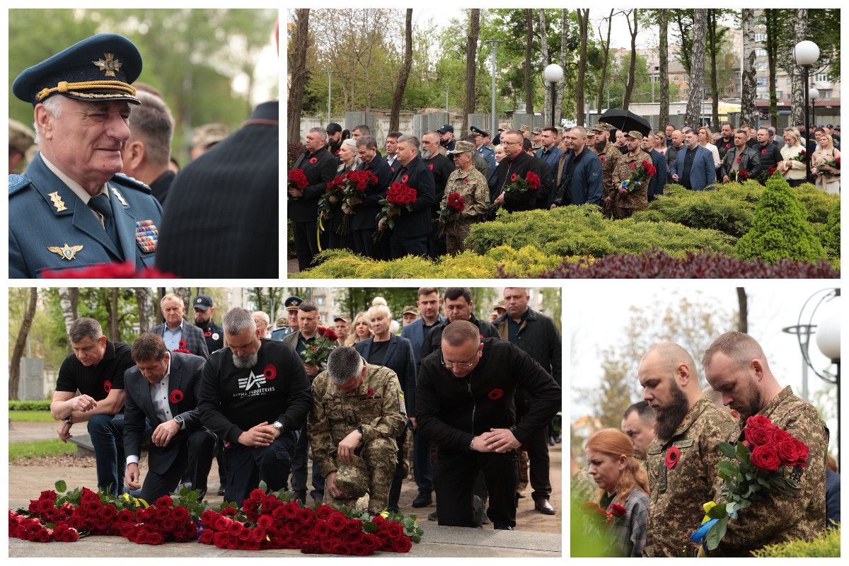 Фото до матеріалу: Вінниця: пам'ять полеглих у Другій світовій війні вшанували покладанням квітів