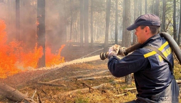 Фото до матеріалу: У Зоні відчуження під Києвом ліквідують масштабну пожежу: вогонь охопив 1200 гектарів