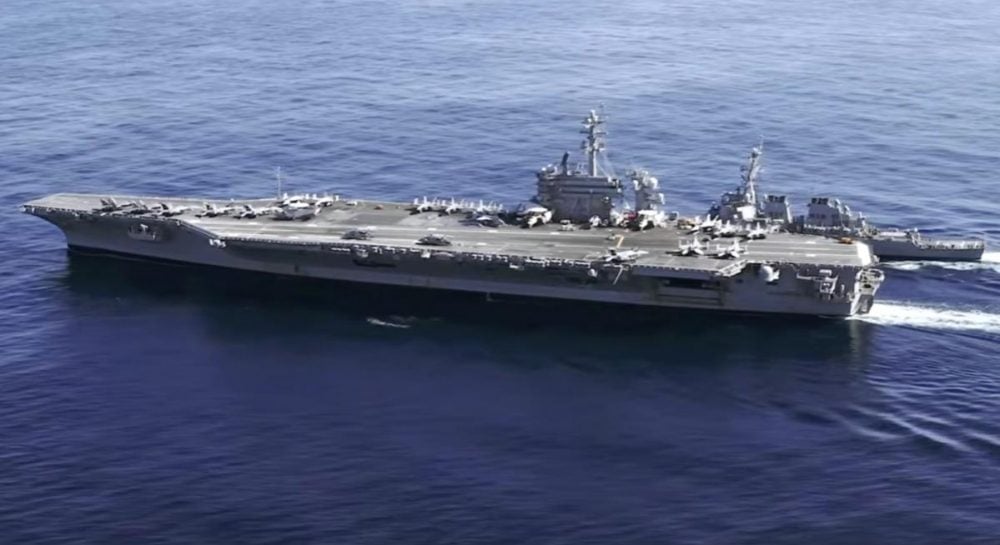 Фото до матеріалу: Авіаносець USS Gerald R. Ford повертається додому після рекордного походу