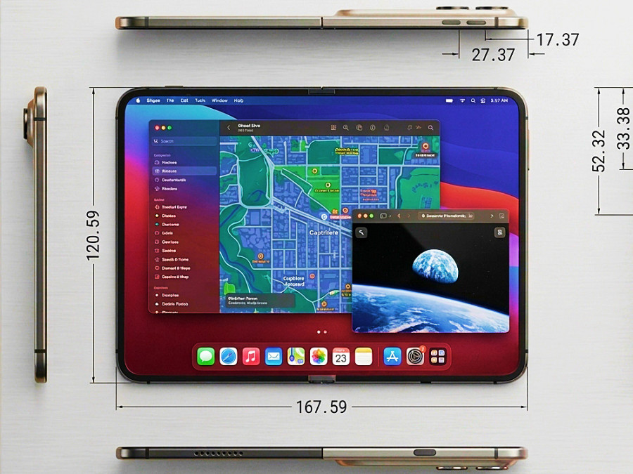 Фото до матеріалу: iPhone Fold засвітився в кресленнях: подробиці про товщину, камери і несподівані зміни