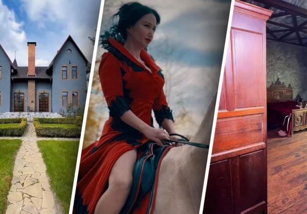 Фото до матеріалу: Під Києвом продають особняк, схожий на замок вампірів: що сховано всередині