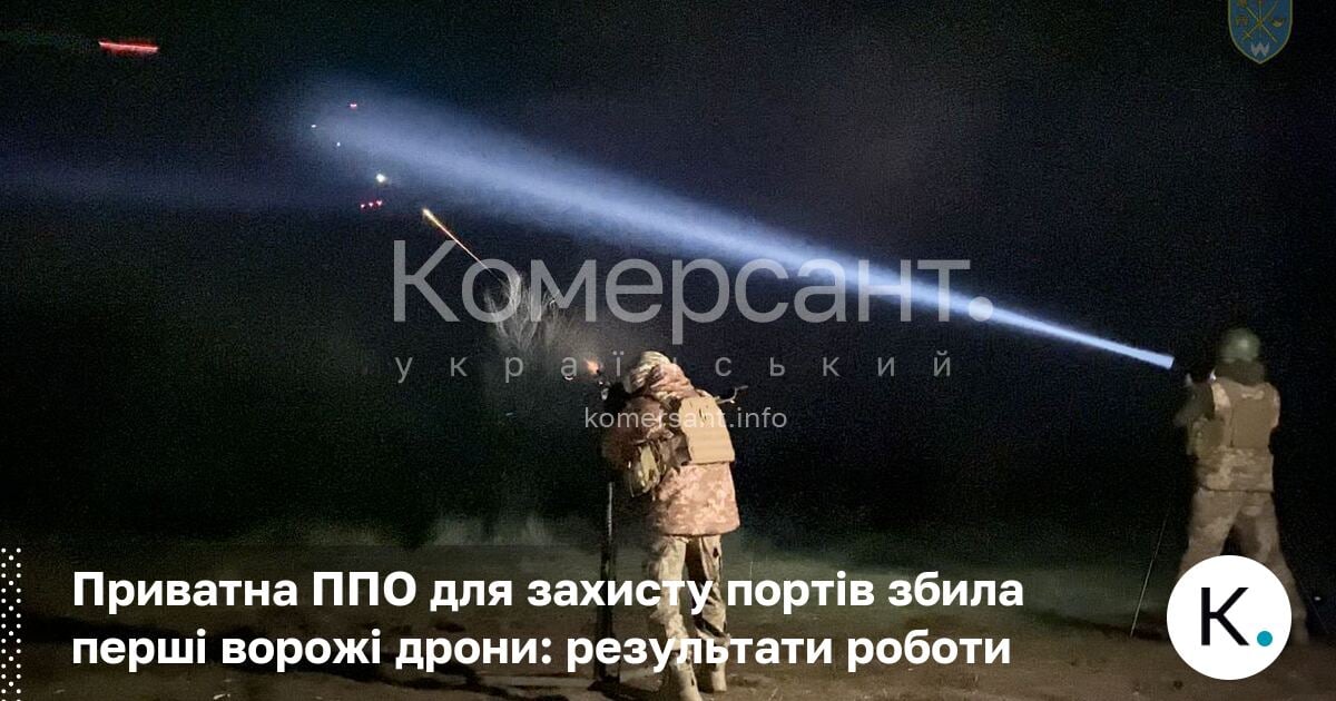 Фото до матеріалу: Приватна ППО в українських портах збила перші ворожі дрони