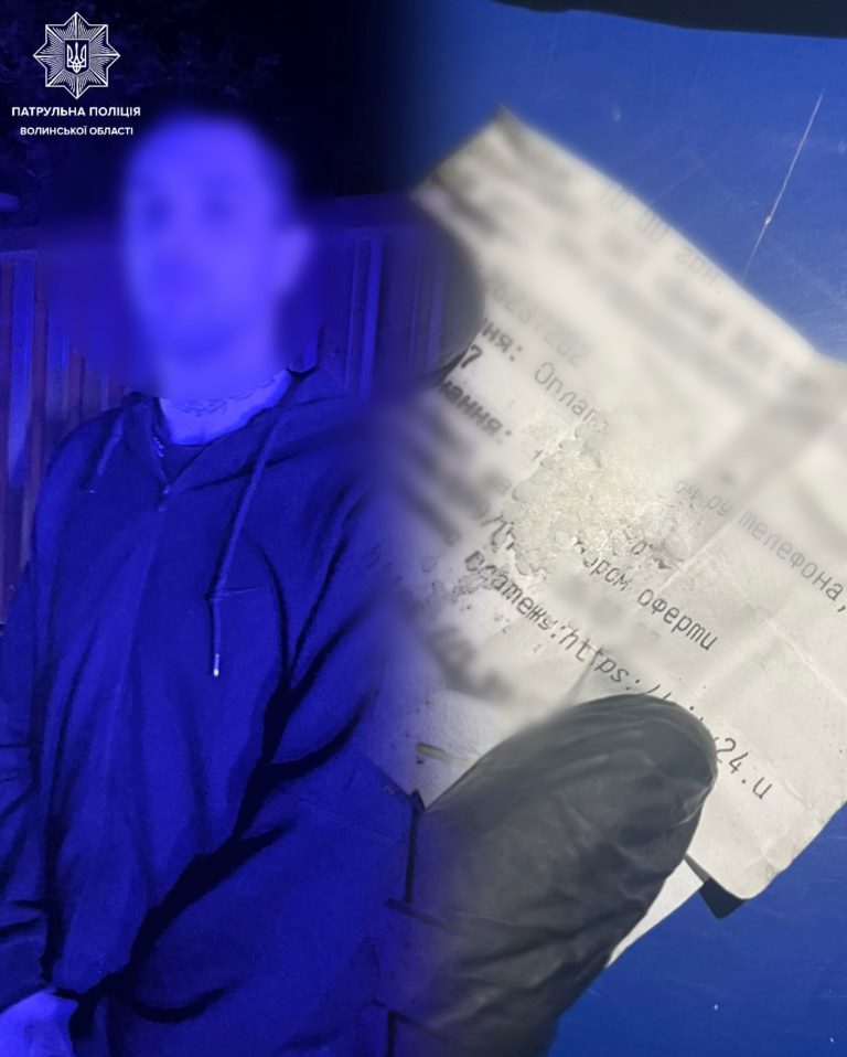 Фото до матеріалу: У Луцьку патрульні виявили двох громадян з підозрілими речовинами