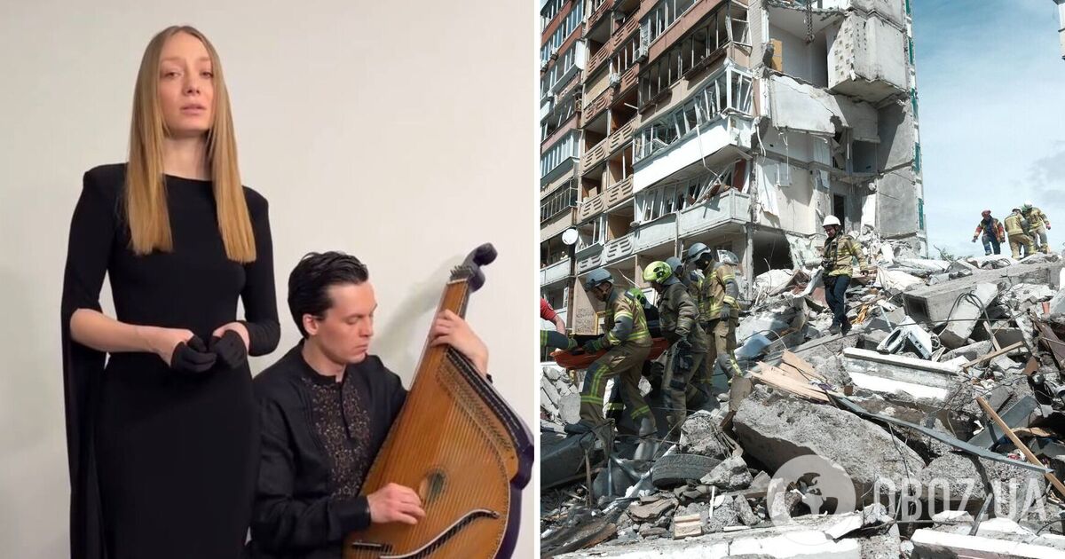 Фото до матеріалу: LELÉKA у траурному вбранні перед виступом на Євробаченні довела до сліз українців, які пережили черговий страшний обстріл