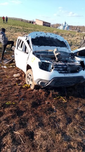 Фото до матеріалу: У Верхній Яблуньці пошкодили службовий автомобіль Турківського ТЦК та СП