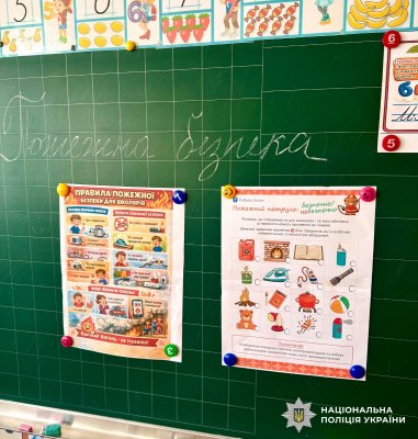 Фото до матеріалу: Безпека вдома: поліцейська Первомайська навчила першокласників діяти самостійно